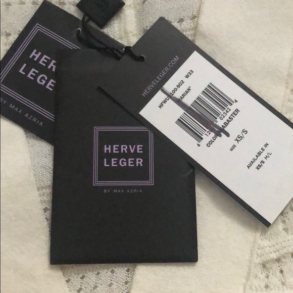 Herve Leger Marian Knit Cover-Up White/Ivory - Picture 2 of 5